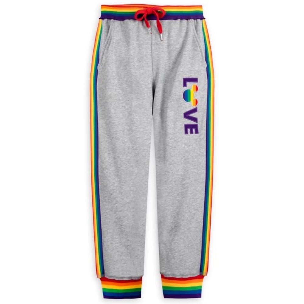 Disney Rainbow and Gray Sweatpants